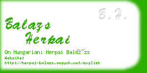 balazs herpai business card